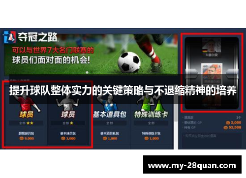 提升球队整体实力的关键策略与不退缩精神的培养 提升球队整体实力的关键策略与不退缩精神的培养
