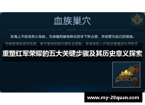 重塑红军荣耀的五大关键步骤及其历史意义探索 重塑红军荣耀的五大关键步骤及其历史意义探索